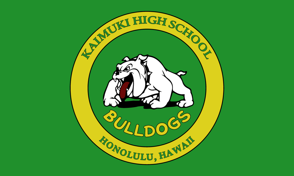 2026 School Flag Preorder Custom — Kaimuki Bulldogs (Style 2)